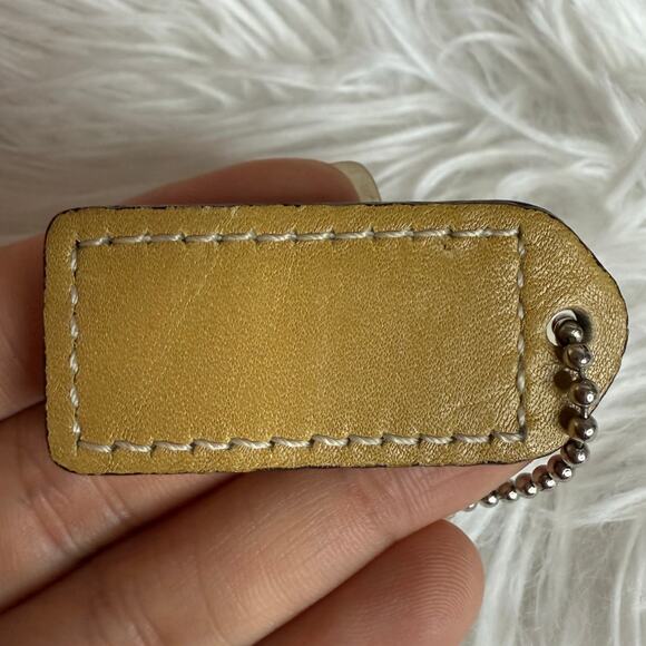 1.5" y2k COACH Vintage Fob Bag Charm Hang tag Hangtag - Picture 2 of 2